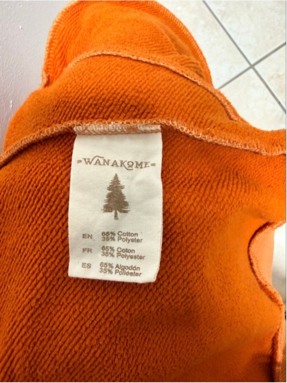 WANAKOME hoodie sweatshirt in a vibrant orange color sz med Turkey - Picture 8 of 9